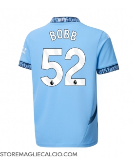 Manchester City Oscar Bobb #52 Maglia Gara Casa Repliche 2024-25